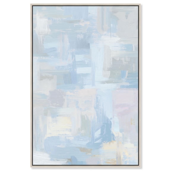 Aqua Dreamscape I Canvas Print Calming Blue Wall Art by Art Remedy, Silver Frame, 30 x 45