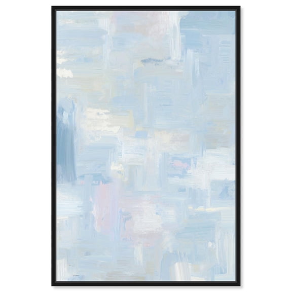 Aqua Dreamscape II Canvas Print Calming Blue Wall Art by Art Remedy, Black Frame, 10 x 15