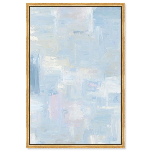 Aqua Dreamscape II Canvas Print Calming Blue Wall Art by Art Remedy, Gold Frame, 20 x 30