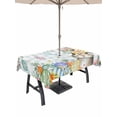 thumbnail image 1 of Aqua Easter Bunny Outdoor Tablecloth - 60x120 Inch Rectangle Dining Table Cover, Spring Easter Eggs Floral Buffalo Plaid Waterproof Outdoor Table Cloth with Umbrella Hole & Zipper for Picnic/Patio, 1 of 7