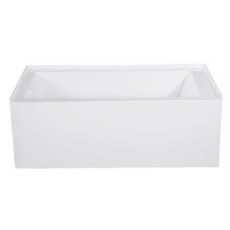 Aqua Eden 54" Acrylic Alcove Bathtub with Left Hand Drain, White