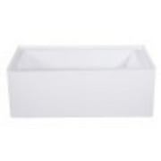 Aqua Eden 54" Acrylic Alcove Bathtub with Left Hand Drain, White