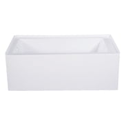 Aqua Eden VTAP543022L 54-Inch Acrylic Rectangular 3-Wall Alcove Tub, Left Hand Drain in Glossy White