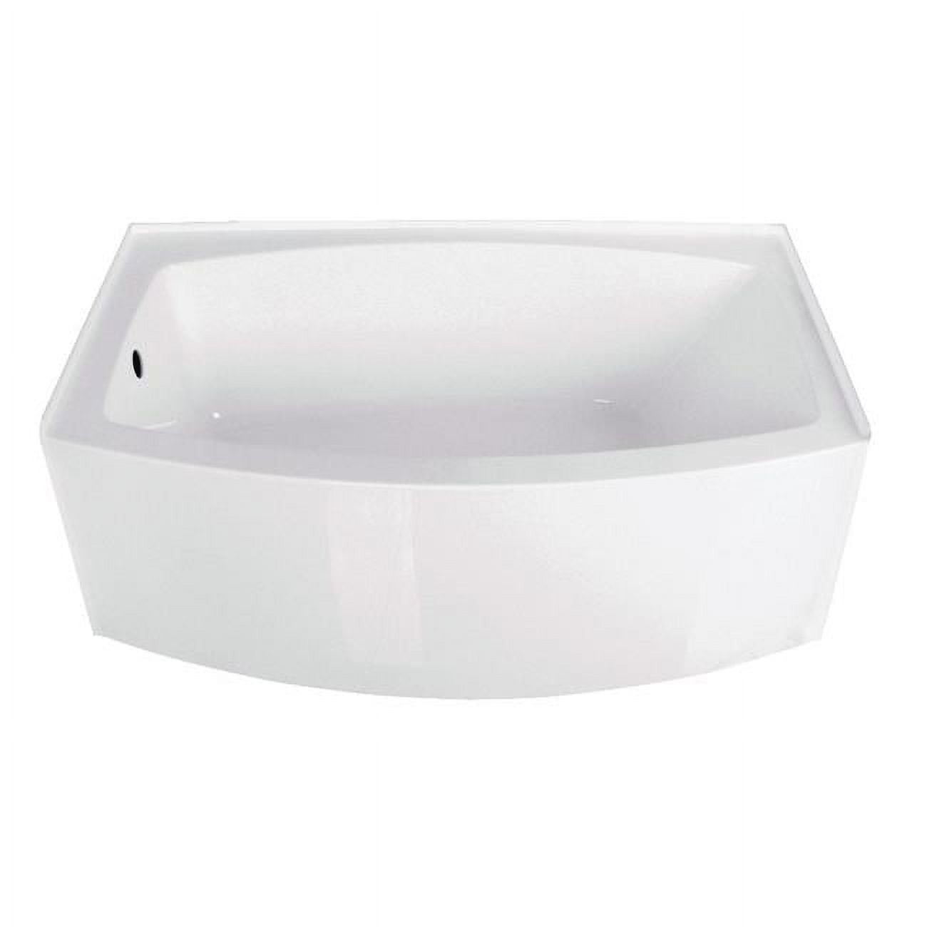 Aqua Eden 60-Inch White Acrylic Alcove Soaking Tub