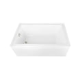 thumbnail image 1 of Aqua Eden CVTAP603622L6 60" Acrylic Rectangular 3-Wall Alcove Tub, Left Hand Drain, Glossy White/Polished Nickel, 1 of 4