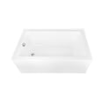 thumbnail image 1 of Aqua Eden CVTAP603622L8 60" Acrylic Rectangular 3-Wall Alcove Tub, Left Hand Drain, Glossy White/Brushed Nickel, 1 of 4