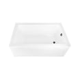thumbnail image 1 of Aqua Eden CVTAP603622R0 60" Acrylic Rectangular 3-Wall Alcove Tub, Right Hand Drain, Glossy White/Matte Black, 1 of 4