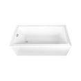 thumbnail image 1 of Aqua Eden CVTAP663222L6 66" Acrylic Rectangular 3-Wall Alcove Tub, Left Hand Drain, Glossy White/Polished Nickel, 1 of 4