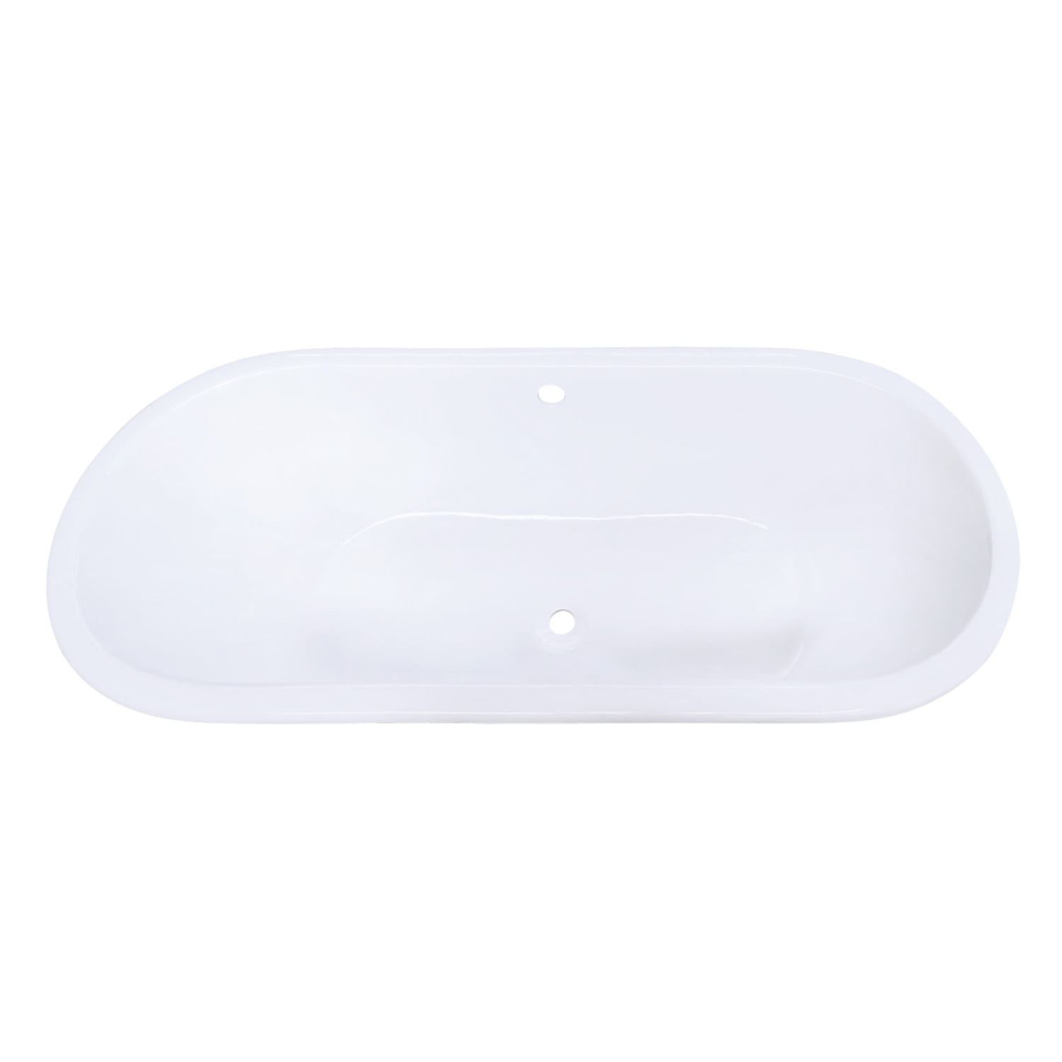 Aqua Eden VCTPN632717 63-Inch Cast Iron Oval Drop-In Tub with