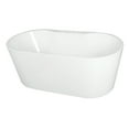 thumbnail image 1 of Kingston Brass VT7DE512823 51-Inch Acrylic Oval Double Ended Freestanding Tub with Drain in Glossy White, 1 of 4