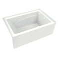 thumbnail image 1 of Aqua Eden VTAM5436R22T 54-Inch Acrylic Rectangular 3-Wall Alcove Tub, Right Hand Drain in Glossy White, 1 of 8