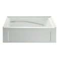 thumbnail image 1 of Aqua Eden VTAM6032L22B 60-Inch Anti-Skid Acrylic 3-Wall Alcove Tub with Left Hand Drain Hole, White, 1 of 3