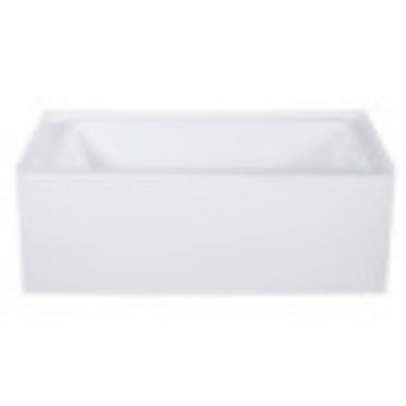 Aqua Eden VTAP543022R 54-Inch Acrylic 3-Wall Alcove Tub with Right Hand Drain, White