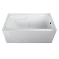 thumbnail image 1 of Aqua Eden VTAP543023R 54-Inch Acrylic Rectangular 3-Wall Alcove Tub with Arm Rest and Right Hand Drain Hole in Glossy White, 1 of 7