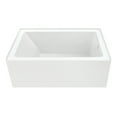 thumbnail image 1 of Aqua Eden VTAP5436R22 54" Acrylic Rectangular 3-Wall Alcove Tub, Right Hand Drain, Glossy White, 1 of 8