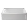 thumbnail image 1 of Aqua Eden VTAP6032R21A 60-Inch Anti-Skid Acrylic 3-Wall Alcove Tub with Right Hand Drain Hole, White, 1 of 3