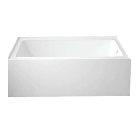 Aqua Eden VTAP6032R22C 60-Inch Anti-Skid Acrylic 3-Wall Alcove Tub with Right Hand Drain Hole, White