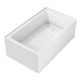 thumbnail image 1 of Aqua Eden VTAP6036R22TS 60-Inch Acrylic Rectangular 2-Wall Corner Alcove Tub, Right Hand Drain in Glossy White, 1 of 8