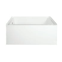 Aqua Eden VTDE483222L 48-Inch Acrylic Rectangular 3-Wall Alcove Tub, Left Hand Drain Hole in Glossy White