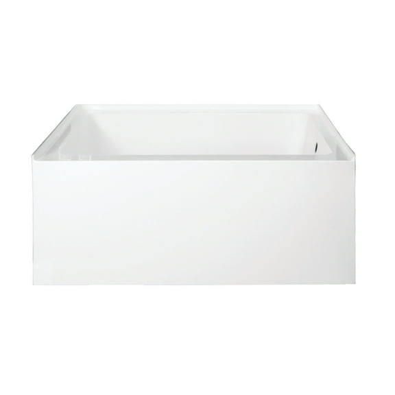 Aqua Eden VTDE483222R 48-Inch Acrylic Rectangular 3-Wall Alcove Tub, Right Hand Drain Hole in Glossy White