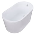 thumbnail image 1 of Aqua Eden VTDE513026BA 51-Inch Acrylic Freestanding Tub with Drain, Glossy White, 1 of 4