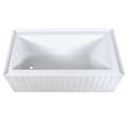 thumbnail image 1 of Aqua Eden VTDE603121L 60-Inch Acrylic Rectangular 3-Wall Alcove Tub, Left Drain Hole in Glossy White, 1 of 9