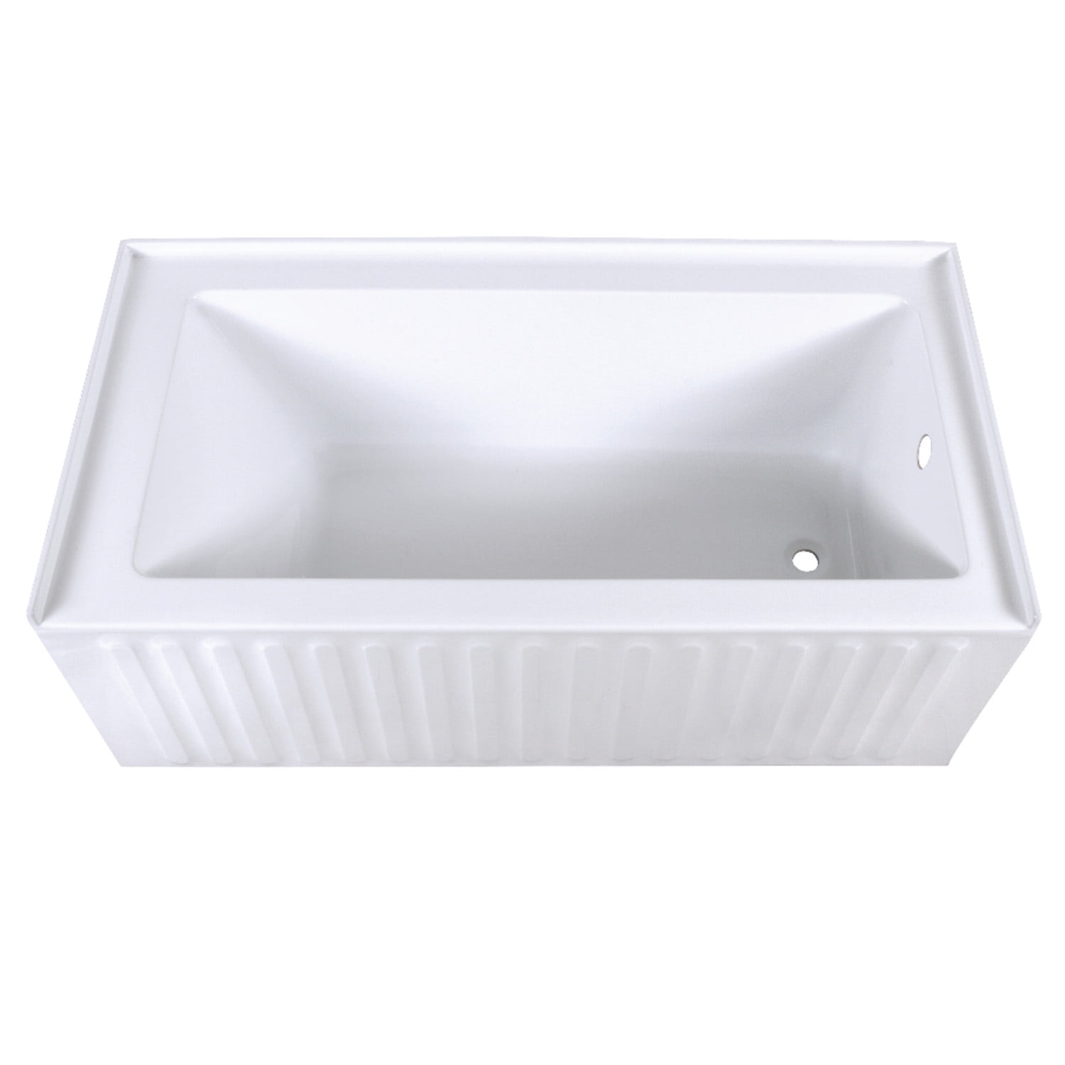 Aqua Eden 60-Inch White Acrylic Alcove Bathtub
