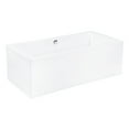thumbnail image 1 of Kingston Brass VTDE673321 67-Inch Acrylic Rectangular Double Ended Freestanding Tub with Drain in Glossy White, 1 of 5