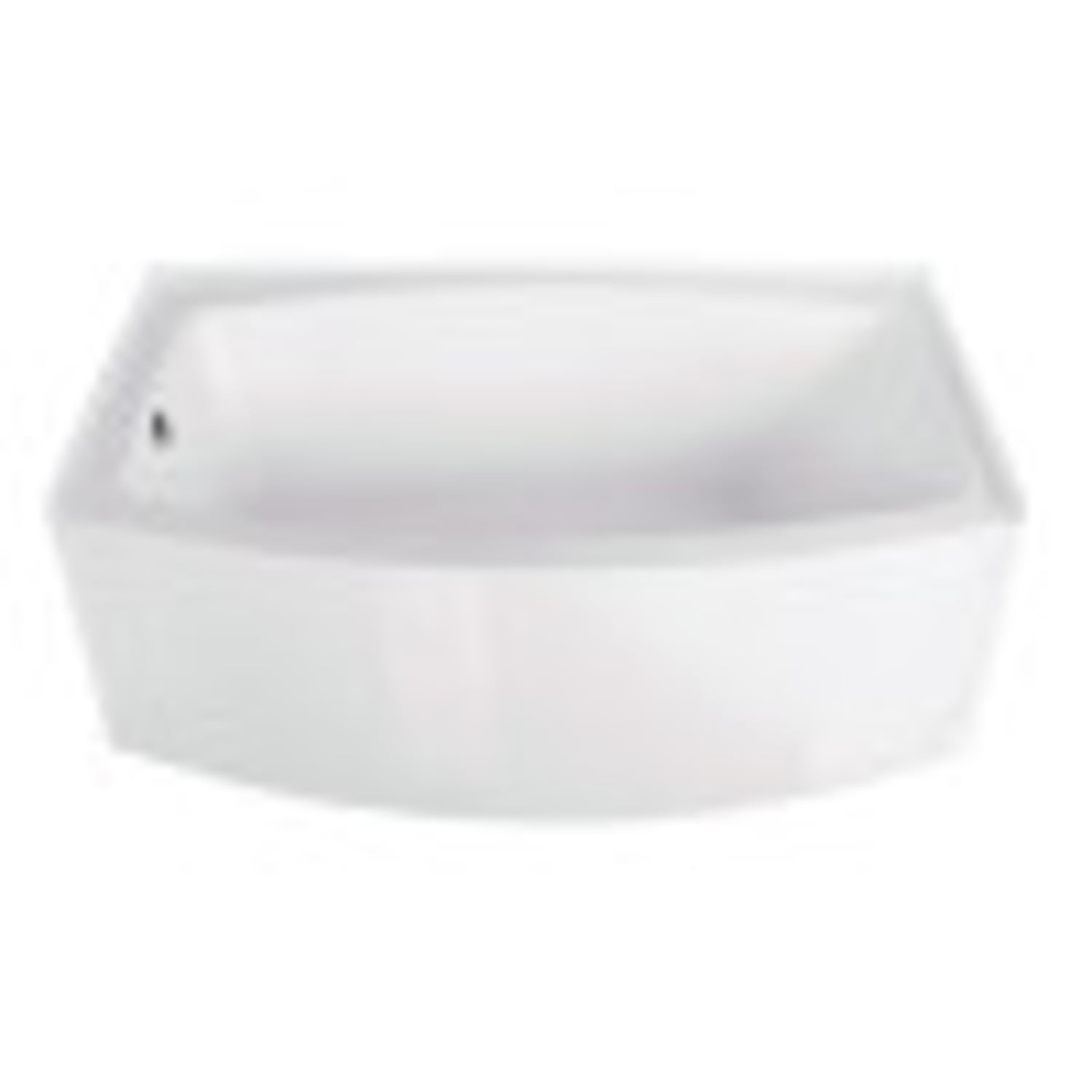 Aqua Eden 60-Inch White Acrylic Alcove Bathtub with Left Drain
