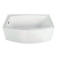 thumbnail image 1 of Aqua Eden VTDR603022L 60-Inch Acrylic Rectangular 3-Wall Alcove Tub, Left Hand Drain Hole in Glossy White, 1 of 7