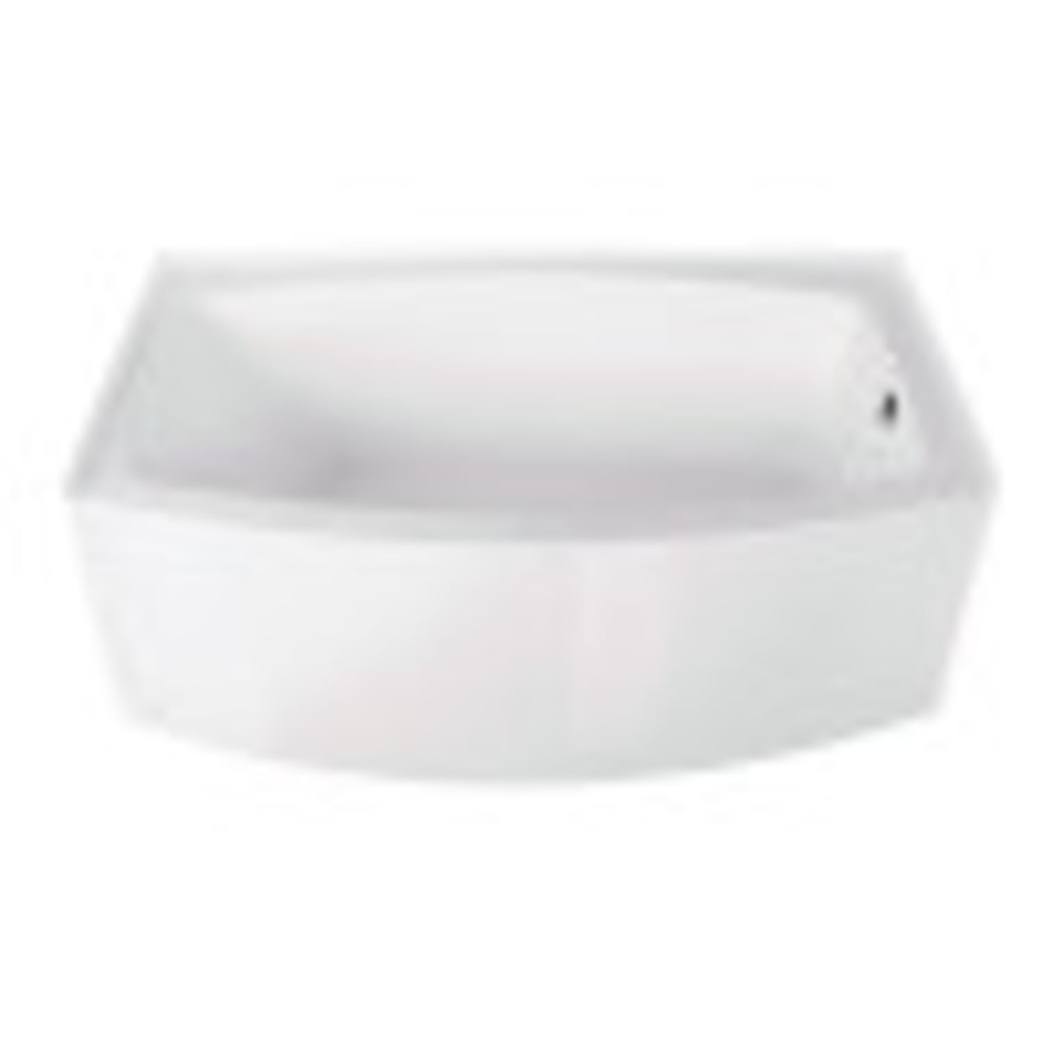 Aqua Eden 60-Inch White Acrylic Curved Apron Alcove Tub