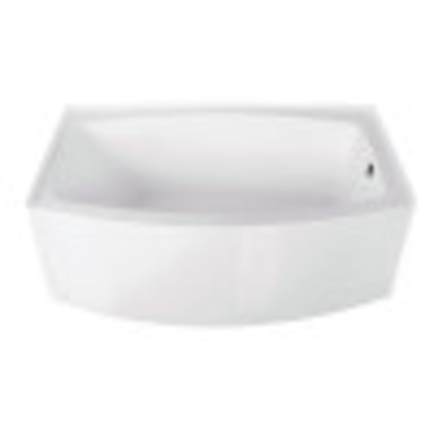 60-Inch White Acrylic Alcove Bathtub with Right Hand Drain