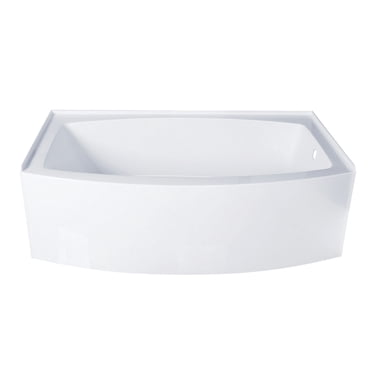 Fine Fixtures 60x32 White Acrylic Fiberglass Soaking Bathtub, Tile-In ...