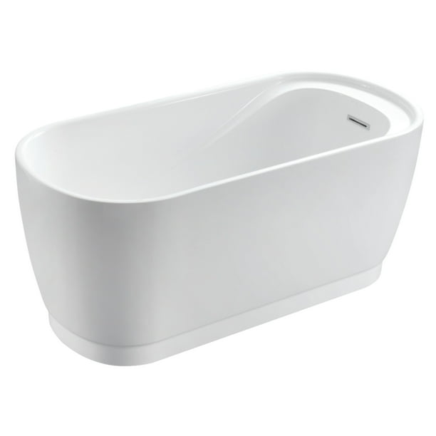 Aqua Eden VTOV592925S 59Inch Acrylic Freestanding Tub with Seat and