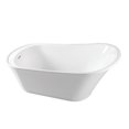 thumbnail image 1 of Kingston Brass VTRS592826Q 60-Inch Acrylic Oval Single Slipper Freestanding Tub with Drain in Glossy White, 1 of 4
