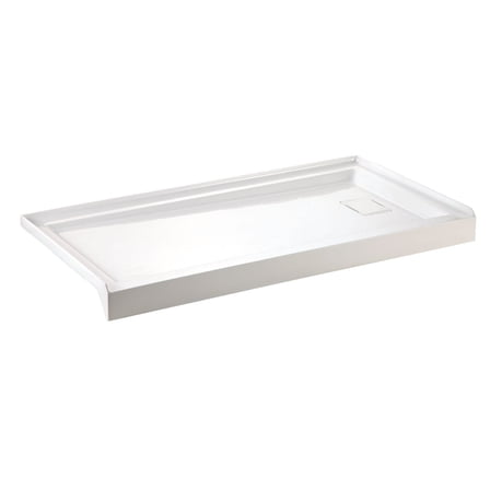 Aqua Eden Dominica Right Drain 60" x 32" Single Threshold Rectangular Shower Base, White