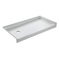 thumbnail image 1 of Aqua Eden VTSB60326L Bonaire 60" x 32" Anti-Skid Single Threshold Shower Base with Left Drain Hole, White, 1 of 3
