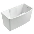 thumbnail image 1 of Aqua Eden VTSQ512827S 51-Inch Acrylic Rectangular Freestanding Tub with Seat and Drain, Glossy White, 1 of 3