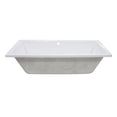 thumbnail image 1 of Aqua Eden XVTPN593017C 59-Inch Acrylic Rectangular Drop-In Tub with Center Drain Hole, White, 1 of 3