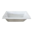 thumbnail image 1 of Aqua Eden XVTPN603020L 60-Inch Acrylic Rectangular Drop-In Tub with Left Hand Drain, White, 1 of 3