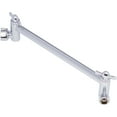 thumbnail image 1 of Aqua Elegante 10 inch Brass Adjustable Shower Arm for Shower Head Extension Pipe - Chrome, 1 of 8