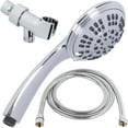 thumbnail image 1 of Aqua Elegante 6 Function Handheld Shower Head Kit with Shower Hose & Mount - 1.8 GPM - Chrome, 1 of 8