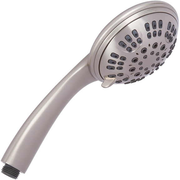 Aqua Elegante 6 Function Handheld Shower Head for High Pressure Showers - 2.5 GPM - Brushed Nickel