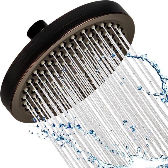 Aqua Elegante High Pressure Rain Shower Head for Low Flow Showers - 1.8 GPM - Oil-Rubbed Bronze