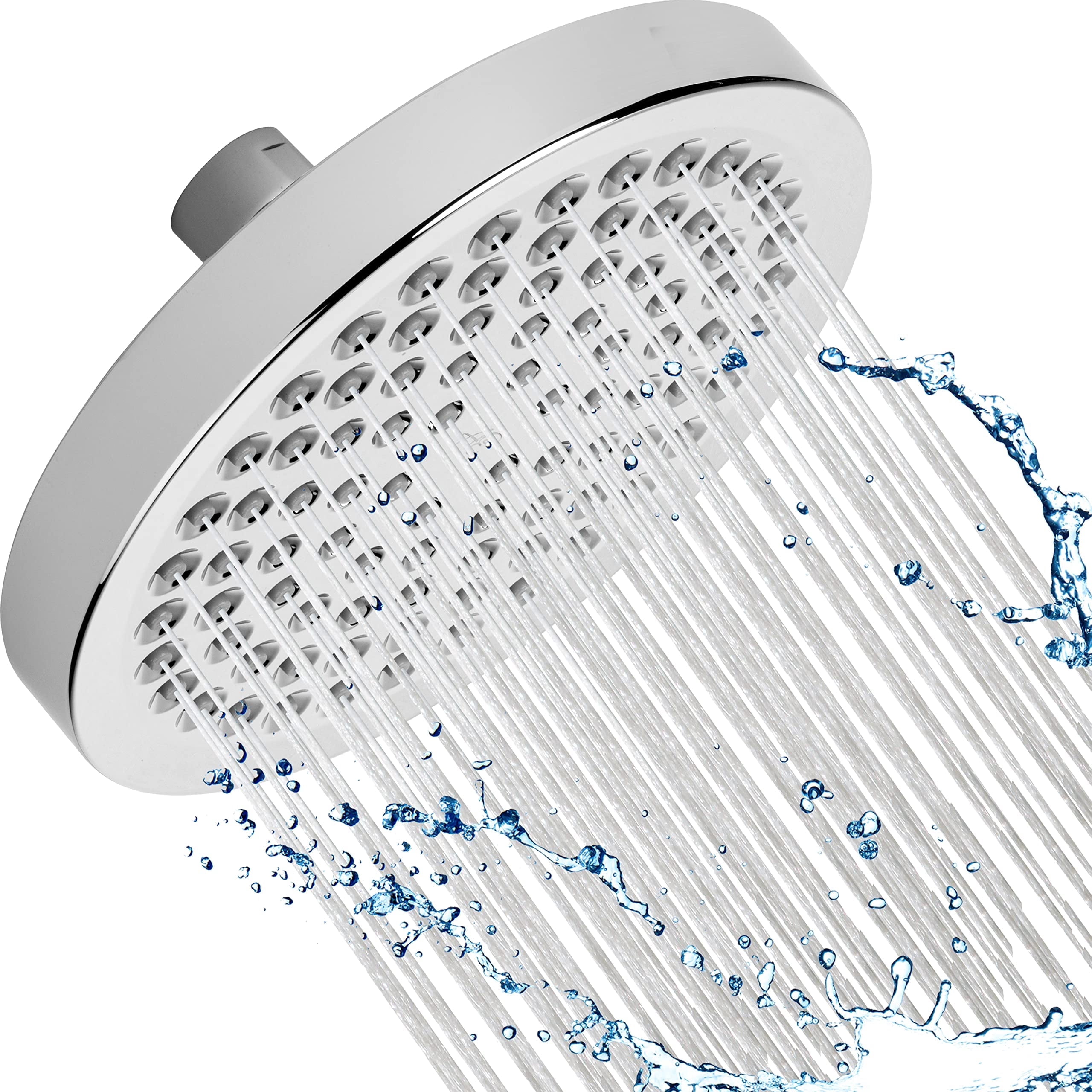 Aqua Elegante High Pressure Rain Shower Head for Low Flow Showers - 2.5 GPM - Polished Chrome