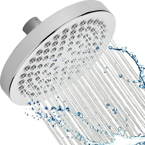 Aqua Elegante High Pressure Rain Shower Head for Low Flow Showers - 2.5 GPM - Chrome