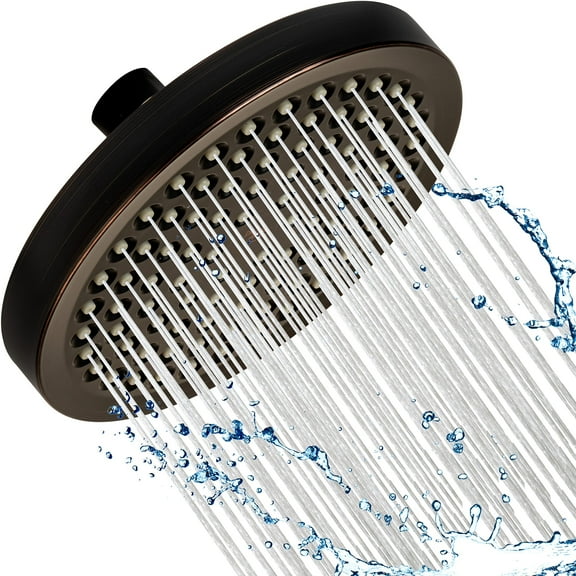 Aqua Elegante High Pressure Rain Shower Head for Low Flow Showers - 2.5 GPM - Oil-Rubbed Bronze
