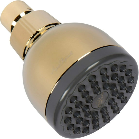 Aqua Elegante High Pressure Shower Head for Low Water Pressure Showers - 2.5 GPM - Polished Brass