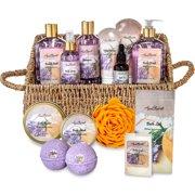 Aqua Elegante Luxury Bath Gift Set - Premium Spa Basket With Honey & Lavender