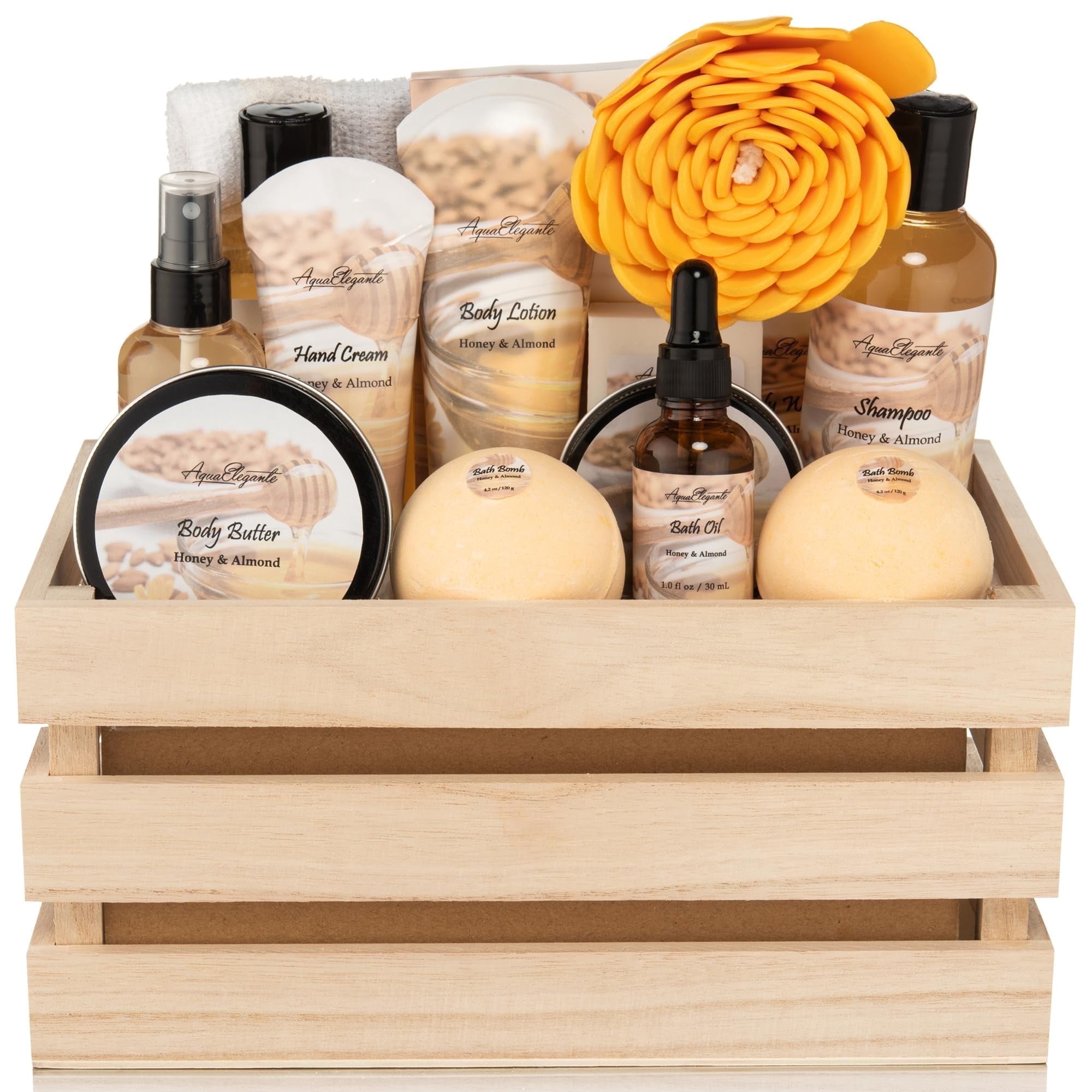 Aqua Elegante Luxury Spa Gift Set - Premium Bath Kit With Honey ...